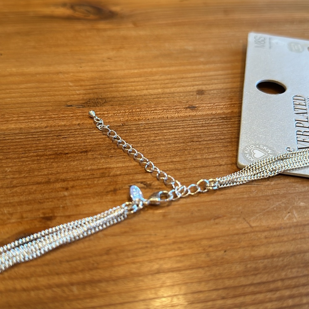 Marks & Spencer Long Silver Plated Necklace NWT - Picture 4 of 7